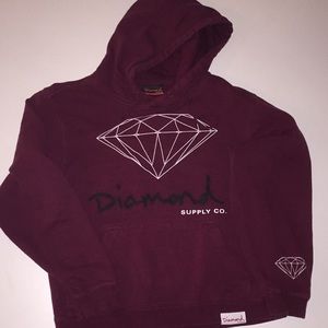 Maroon diamond Supply co hoodie